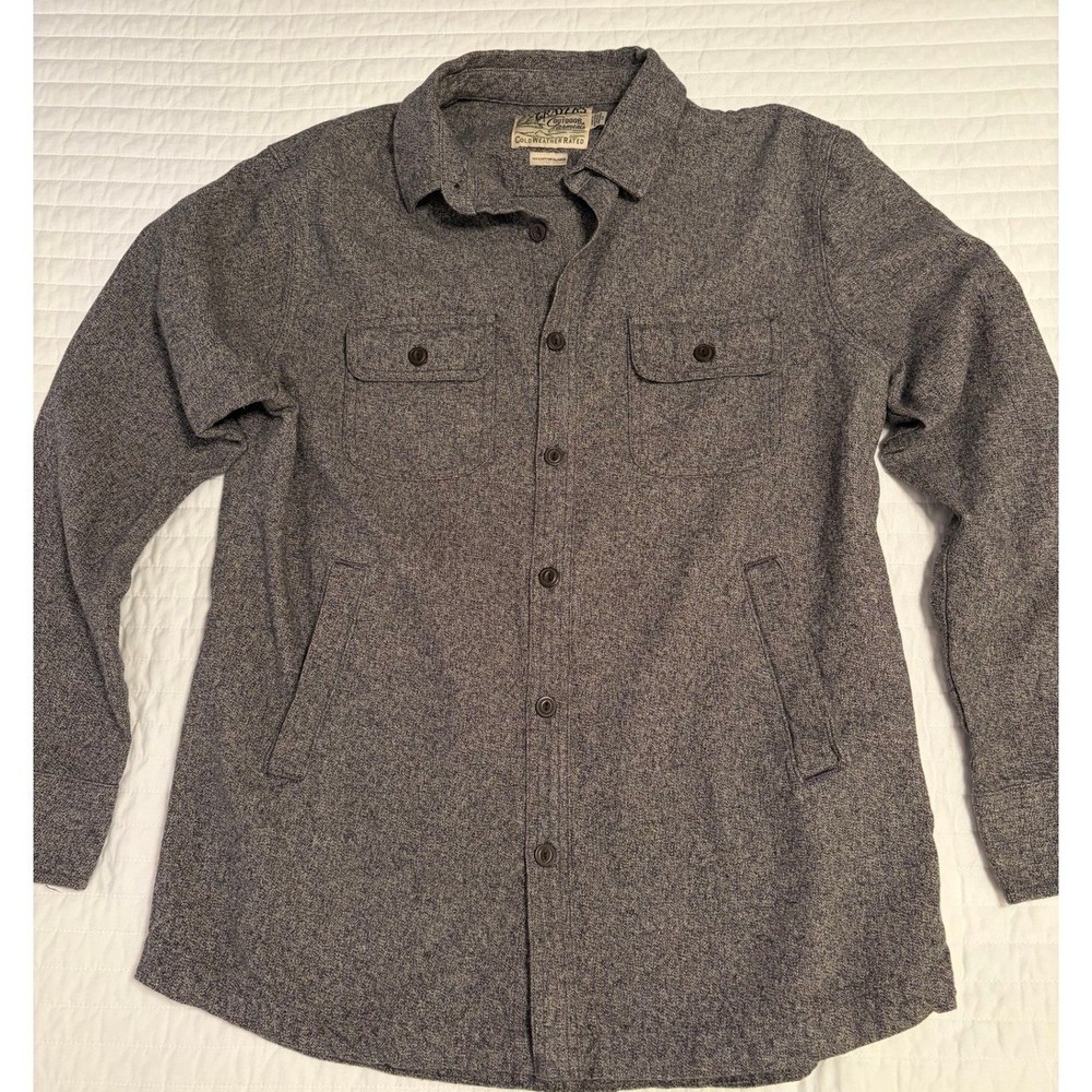 Grayers Outdoors Gray Medium Weight Twill Shirt Jacket Mens Large